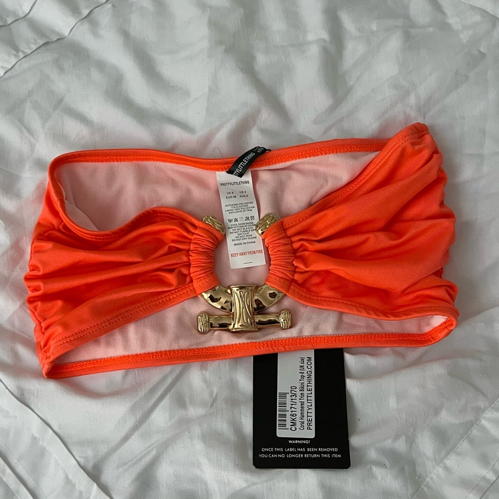 NEW - Bright orange bikini top